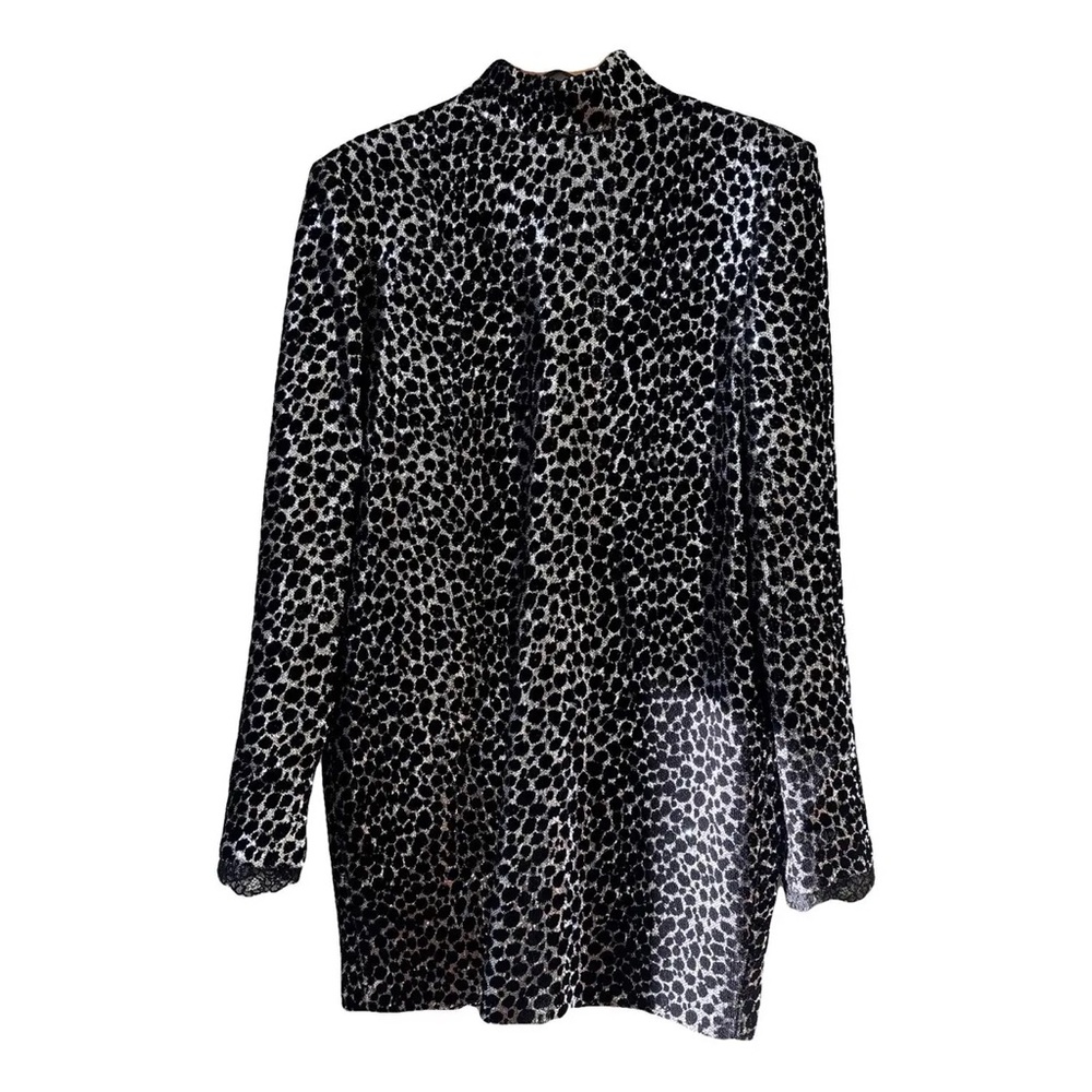 Philosophy di Lorenzo Serafini mini dress animal print velvet micro sequins lace